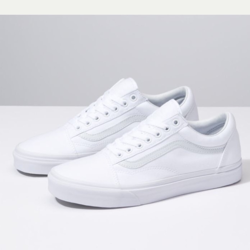Canvas old skool white vans